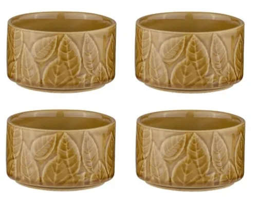 Ladelle Schale HEATH Ramekin karamell 10 x 6 cm 4tlg, Porzellan, (Schüsseln & Schalen), Heath Caramel 4pk Ramekin 10x5.9cm