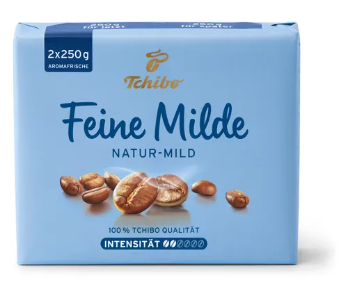 Tchibo Feine Milde 500 g Gemahlen - Filterkaffee mit milder und fein-aromatischer Note, 100% Tchibo Qualität für ein unvergleichliches Geschmackserlebnis.