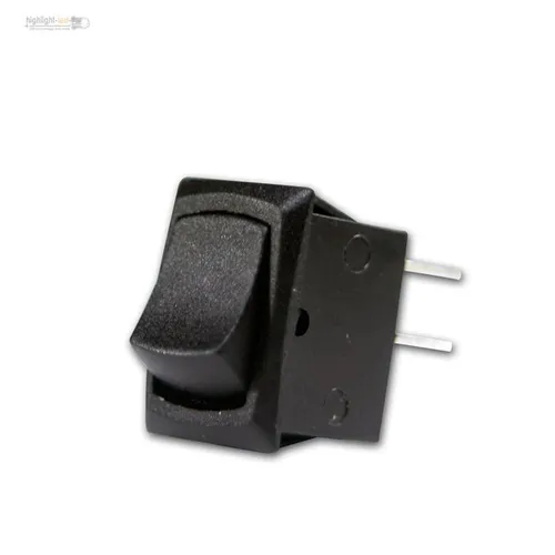 Mini-Wippschalter schwarz 2-polig max. 250V/3A Wippenschalter Schalter schaltend