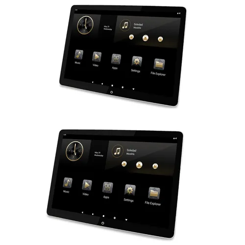 10.5" Touchscreen Android Kopfstützen Monitor 8GB + 128GB - Bildschirme mit WiFi & 4G SIM, ideal für Unterhaltung auf langen Fahrten