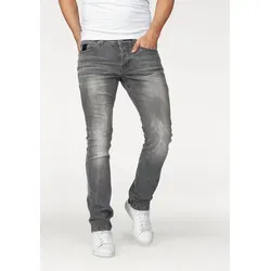 Bruno Banani Slim-fit-Jeans Jimmy (Stretch) schmale Beinform, niedrige Leibhöhe, mit Button-Fly grau 34