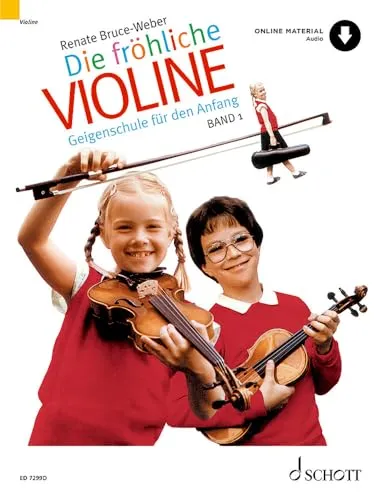 Die fröhliche Violine: Geigenschule für den Anfang, Band 1 - Primärbildung - Ideal für Anfänger, fördert spielerisch das Erlernen der Violine mit sorgfältiger Verarbeitung und hochwertigen Materialien.