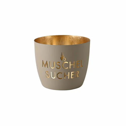 Gift Company Windlicht Madras Muschelsucher M Teelichthalter Kerzenhalter 8.5 cm