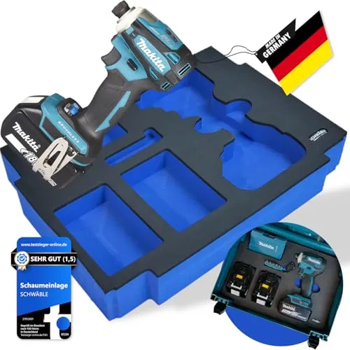 SCHWÄBLE® Schaumeinlage für Makita DTD172 - Werkzeugeinlage, passgenau und hitzebehandelt für optimale Schutz und Organisation in Ihrem Werkzeugkoffer.
