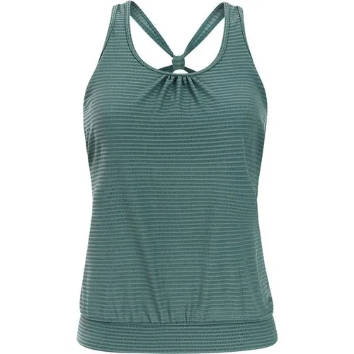 PROTEST Damen Bikinioberteil MIXBEST Tankini - Entdecke das stilvolle MIXBEST Tankini-Oberteil mit schickem Streifenmuster und leicht gerafftem Material. Die Racerback-Träger und Knotendetails am Rücken sorgen für einen trendigen Look. Ideal für sonnige Tage am Strand!