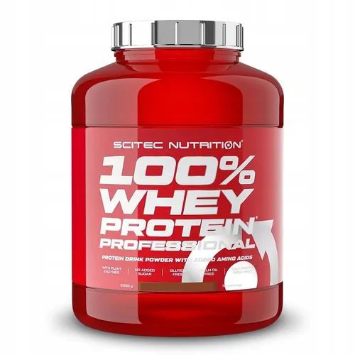 Scitec Nutrition 100% Whey Protein Professional 2350g - Whey Protein Pulver mit 89% Instant-Molkenproteinen, ideal für Muskelaufbau und Regeneration, in köstlicher Vanillegeschmack.