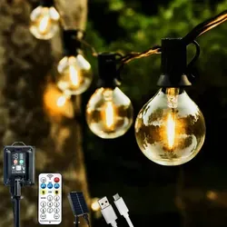 Girlanda Solarna Ogrodowa 30x LED Ozdobne Kuleczki mit Fernbedienung - Dekorative Lichterkette mit 30 LED-Kugeln, 15,05m lang und warmweißem Licht. Ideal für stimmungsvolle Abende im Garten, einfach mit Fernbedienung zu steuern.