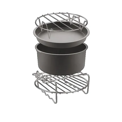 Tefal Easy Fry XXL Zubehörset 4-teilig - Erweiterung für Heißluftfritteusen, inkl. Gargitter, Grillgitter, Pizzaplatte und Kuchenform für vielseitige Zubereitung