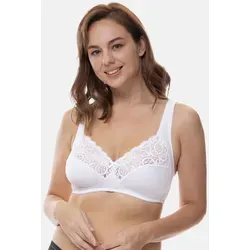 Dorina Bügelloser BH Georgina mit Spitze, stützendes Unterbrustband, Full-Cup weiß 90