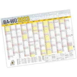 itenga Wandkalender Jahresplaner Ba-Wü 2025 Wandkalender DIN A0 (118,9 x 84,1 cm), 250 g/q