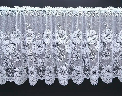 Weckbrodt Scheibengardine "Montello" Gr. 1, weiß, 30cm, Stangendurchzug, 95cm