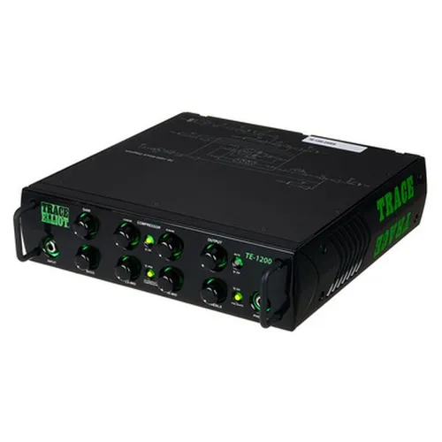 Trace Elliot TE-1200 Bass Amp Head - Leistungsstarkes Bass-Topteil mit 1200 Watt RMS. Integrierter Dual-Band-Kompressor und flexible Anschlussmöglichkeiten für professionelle Anwendungen auf Bühne und im Studio.