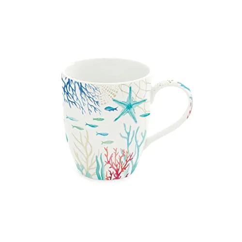 Tasse Under The Sea aus Porzellan, 35 cl, Blau
