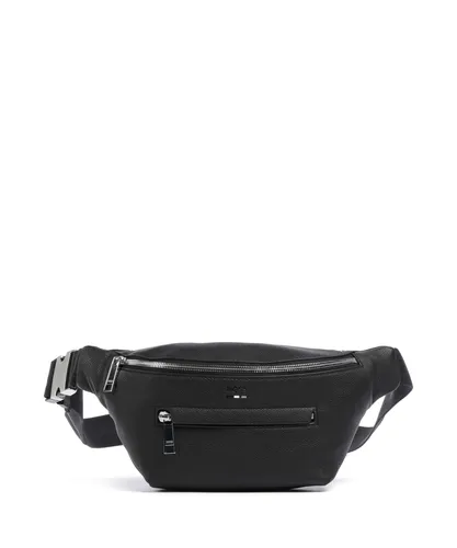 BOSS Gürteltasche Ray_Beltbag, Bauchtasche schwarz - Gürteltaschen aus Lederimitat, stilvolle Bauchtasche mit Reißverschluss und verstellbarem Schulterriemen, ideal für den urbanen Look.