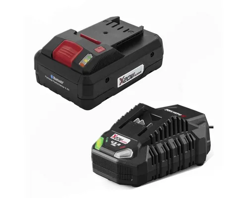 Parkside Akku 20V - 4.0 Ah PAPS 204 Starter-Set mit Ladegerät - Werkzeug-Ladegeräte: Hochleistungsakku mit 4.0 Ah für längere Laufzeiten und schnelles Laden mit 4.5 A Ladegerät.