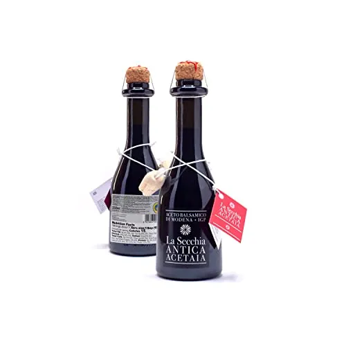 La Secchia Balsamico Essig aus Modena IGP "Ein Stern", In Eiche gereift, Geringe Dichte, 250 ml Flasche mit Kork-Dosierverschluss, Balsamic Vinegar g.g.A
