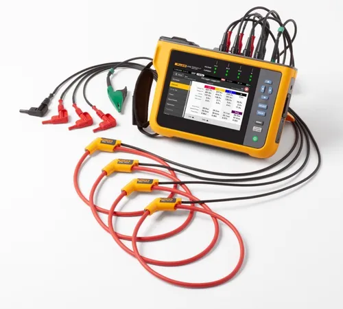 Fluke 1775 Power Quality Analyzer - Netz-Analysegerät mit Loggerfunktion, ideal für präzise Fehlersuche und Netzqualitätsanalyse - inklusive Stromzangen für umfassende Messungen.