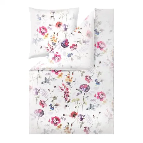 ESTELLA Mako-Satin Bettwäsche Hailey Multicolor - Bettwäsche-Set aus 100% Baumwolle mit praktischem Reißverschluss, sorgt für einen erholsamen Schlaf und ist pflegeleicht.