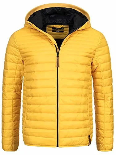 Indicode Herren Bowers Steppjacke in Daunenjacken-Optik | Winterjacke 3XL, Golden Yellow - Sportliche Übergangsjacke mit Kapuze und zwei seitlichen Taschen. Ideal für lässige Outfits, bietet Komfort und Flexibilität. Hochwertige Verarbeitung und modernes Design für jeden Anlass.