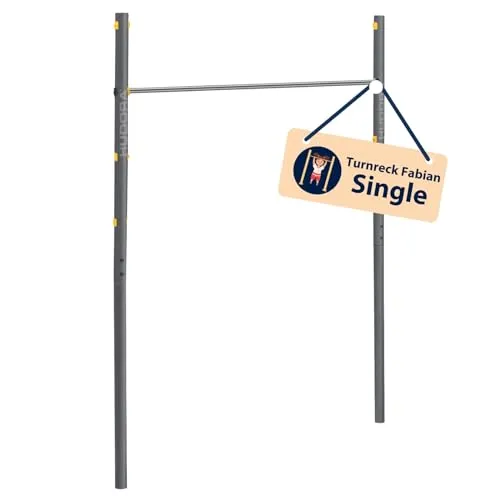 HUDORA Turnreck Fabian Standard/Pro - Höhenverstellbare Turnstange - Wettkampfgeräte - Hochwertige, belastbare Turnstange für Kinder & Erwachsene, höhenverstellbar von 71,5 bis 150 cm, ideal für Outdoor-Fitness und individuellen Turnsportunterricht.