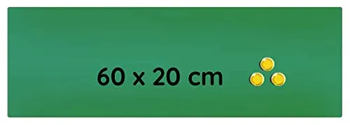 Memoboard Glas Magnettafel 60x20x0,4cm Glastafel Glasboard Whiteboard Wandtafel Magnet-Board (607402 Glastafel 60x20x0,4cm, grün)