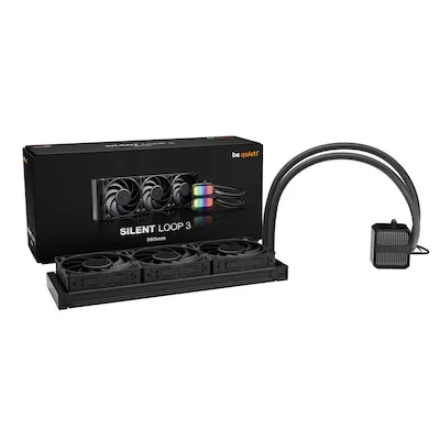 be quiet! SILENT LOOP 3 360mm | Premium AiO-Wasserkühlung - CPU-Kühlung mit gedämmter, regulierbarer Pumpe und leistungsstarkem 3-Kammer-Pumpendesign für optimale Kühlleistung und ARGB-Beleuchtung.