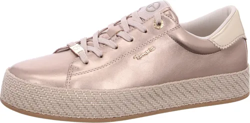 Tamaris Schnürer Damen Vegan sportlich metallic, EU 41 - Damen-Sneaker aus veganem Material mit bequemer Decksohle für ein angenehmes Laufgefühl. Ideal für Fashion-Liebhaber, die Komfort und Stil schätzen!