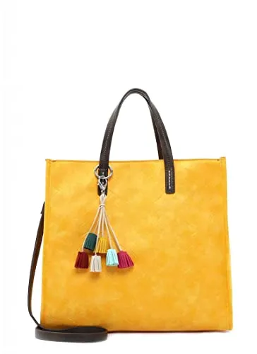 Tamaris Laureen Shopper Gelb - Eleganter Tamaris Shopper für stilbewusste Frauen. Mit durchdachtem Innenraum für optimale Organisation Ihrer Essentials. Ideal für jeden Anlass. Maße: 34 x 34 x 15 cm.