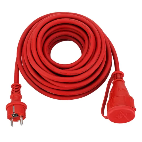 Verlängerungskabel Außen 25 m H07RN-F 3G1,5mm², rot - Netz-Verlängerungskabel, wetterfest und extrem robust, ideal für den Einsatz im Freien.