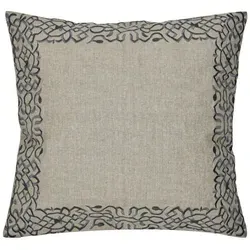 Handgefertigter Kissenbezug Frisia Grau 40x40cm - Boho Vintage Deko