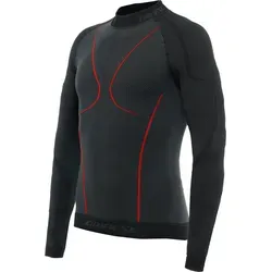 Dainese Herren Thermo LS Baselayer-Shirt, Schwarz/Rot, M - Funktionsunterwäsche mit hervorragendem Feuchtigkeitsmanagement und hoher Wärmedämmung; ideal für kalte Temperaturen von -20°C bis 10°C.