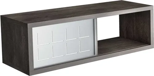 Kiamami Valentina Rechteckiges Regal 60x20 cm Ardesia mit Eisentür - Modernes Regal mit Eisentür für stilvolle Ablage. Ideal für Badezimmer, vielseitig einsetzbar und in verschiedenen Designs erhältlich.