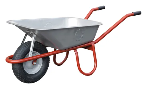 CAPITO Allcar 85 LUKU - Robuste Tiefmuldenkarre 85 Liter aus legiertem Stahl - Schubkarre aus verzinktem Stahl mit 85 Liter Volumen, ideal für Garten- und Bauarbeiten. Mit profiliertem Wulst-Rand und stabilen Kunststoffgriffen für müheloses Transportieren.