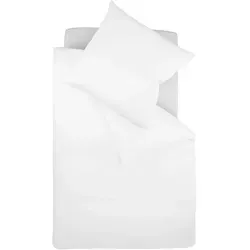 Fleuresse Uni Interlock Jersey Bettwäsche Colours Kissenbezug einzeln 35x40 cm | weiss - weiß