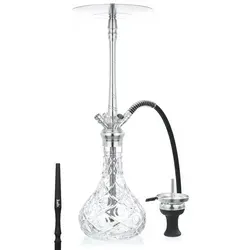 Aladin Shisha MVP 670 - Dot mit 4 Schlauchanschlüssen - Große Shisha mit V2A Edelstahl-Rauchsäule, abschraubbarem Diffusor und umfangreichem Zubehör. Ideal für gesellige Abende und hohe Qualität zu einem fairen Preis.