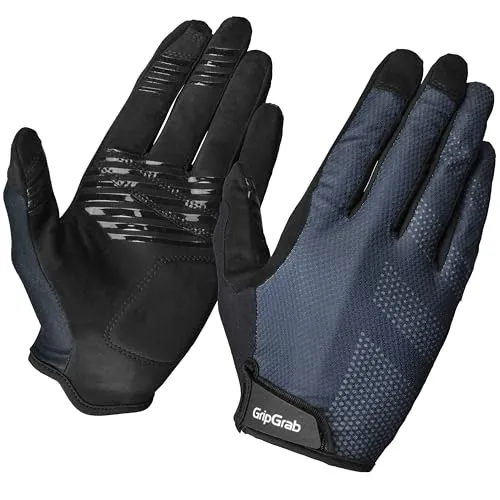 GripGrab Ride Lite MTB Handschuhe – Sommer Fahrradhandschuhe mit Klettverschluss - Leichte und gepolsterte Fahrradhandschuhe für Mountainbike und Gravel, mit verstellbarem Klettverschluss für optimalen Sitz. Atmungsaktive Materialien und spezielle Fingerspitzen ermöglichen die Nutzung von Smartphones.