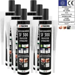 TECPO Injektionsmörtel SF 300 Verbundmörtel 300ml - Hochleistungs-Injektionsmörtel für die sichere Befestigung schwerer Lasten in verschiedenen Baustoffen. Styrolfrei und geruchsarm, ideal für Innenanwendungen. TÜV-geprüfte Qualität für zuverlässige Ergebnisse.