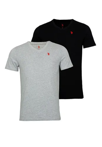 U.S. Polo Assn. T-Shirt Shirt 2er Pack T-Shirts V-Ausschnitt (1-tlg., 1)