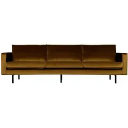 BePureHome 3-Sitzer Samt Sofa Rodeo - Einzelsofas: Elegantes Samt-Sofa mit hohem Sitzkomfort, gesteppten Sitzflächen und strapazierfähigem Bezug für intensiven Gebrauch.
