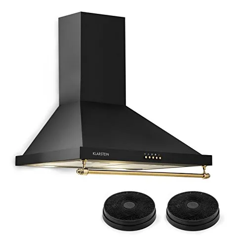 Klarstein Montblanc 60 Dunstabzugshaube – Wandabzugshaube mit hoher Leistung - Ideal für kleine und mittelgroße Küchen: Wand-Dunstabzugshaube mit 610 m³/h Luftdurchsatz und 3 Stufen. Elegantes Design mit LED-Beleuchtung und maschinenwaschbarem Aluminium-Fettfilter. Energieeffizient mit nur 165 W.