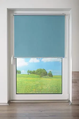 K-Home® Thermo Springrollo JADEGRÜN 80 x 200 cm - Praktisches Springrollo mit Klemmträgern zur einfachen Montage ohne Bohren. Bietet 100% Verdunklung und schützt vor neugierigen Blicken. Ideal für ein angenehmes Raumklima und zur Reduzierung von Wärmeverlust.
