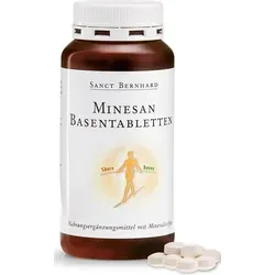 Sanct Bernhard Minesan Basentabletten - 250 Tabletten - Nahrungsergänzungsmittel zur Unterstützung eines ausgeglichenen Säure-Basen-Haushalts mit basischen Mineralstoffen und Kräuterauszügen aus Melisse und Kamille.