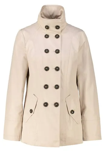Fuchs Schmitt Langjacke Damen, Stein (19) - Casual Stil - Funktionsjacke aus 58% Baumwolle und 42% Polyester, ideal für einen lässigen Look. Mit Stehkragen und praktischer Knopfleiste für optimalen Tragekomfort.