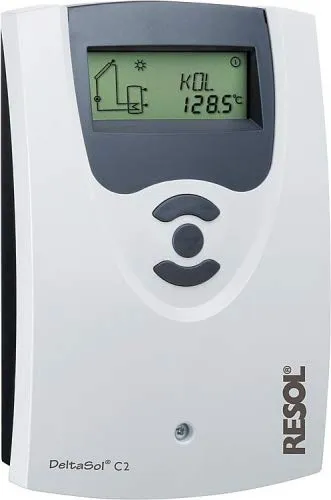 Resol DeltaSol CS/2 Solarsteuerung mit PT1000 Fühler - Thermische Solaranlagen mit umfassenden Funktionen wie Wärmemengenzählung und Drainback-Option für optimale Effizienz und einfache Inbetriebnahme.