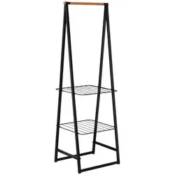 Brabantia Kleiderständer Linn, Schwarz, Metall - Wäscheständer aus robustem Metall, 60.6x190x57 cm groß, perfekt für eine stilvolle und platzsparende Garderobe.