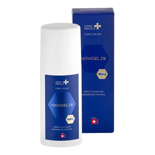 Omnimedica Novigel 40 ml - Gel zur Regeneration trockener & sensibler Haut, beruhigt und repariert mit 2% Om24, ideal für irritierte Haut und auch für Kinder geeignet.