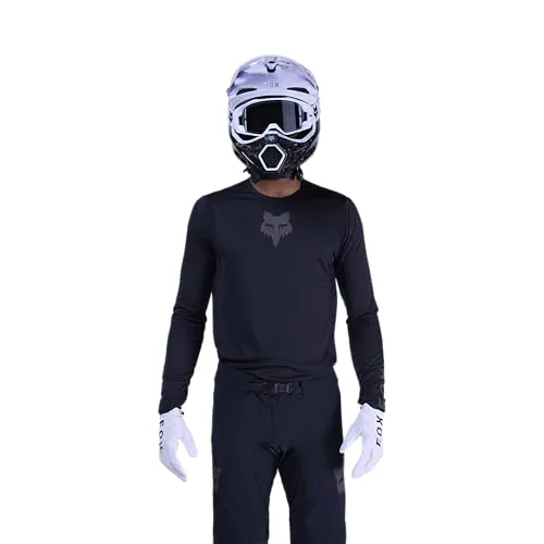 FOX Flexair Blackout Motocross Jersey, L - Motorradjacke mit maximaler Bewegungsfreiheit und TruDri™-Gewebe für trockenen Komfort – ideal für anspruchsvolle Motocross-Fahrer.