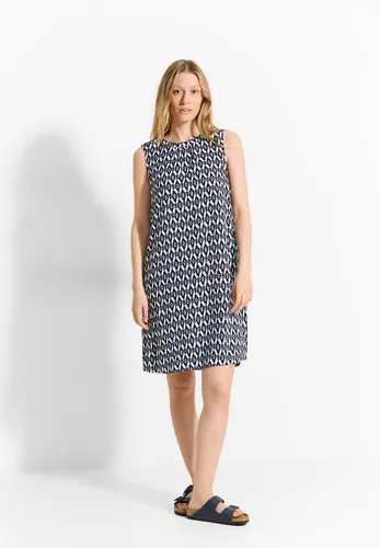 CECIL Damen B143949 Print Sommer-Kleid, Vanilla White, L - Freizeitkleid für Damen, ärmellos mit Schleife im Nacken aus leichter Viskose-Qualität, perfekt für stilvolle Sommer-Outfits.