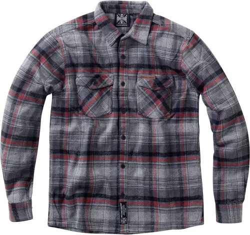 WCC Choppers Rigid Flanell-Hemd grau unisex, L - Stylisches WCC Choppers Rigid Flanell-Hemd in Grau, perfekt für lässige Anlässe. Aus 100% Baumwolle, mit zwei Brusttaschen und aufkrempelbaren Manschettenärmel – ideal für deinen individuellen Look.