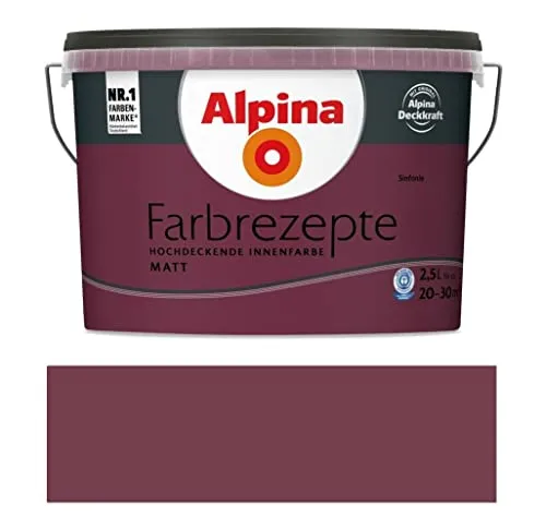 Alpina Farbrezepte Innenfarbe – Sinfonie matt - Farben für einzigartige Raumstimmungen, atmungsaktiv und einfach zu verarbeiten – ideal für Ihr individuelles Zuhause-Gefühl.